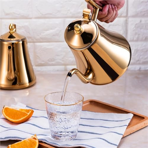 Botella de aceite y tetera de acero inoxidable con infusor extraíble de 2 litros 5