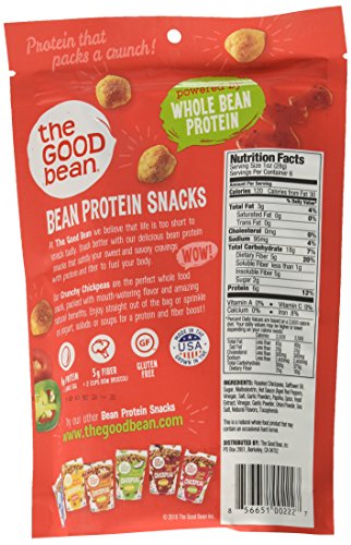 The Good Bean Crunchy Chickpeas - Sweet Sriracha - (6 Pack) 6 Oz Resealable Bag - Roasted Chickpea Beans - Vegan Snack With Good Source Of Plant Protein And Fiber #TOP2