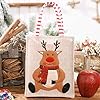 XMYNB New Christmas Decorations Burlap Tote Bag Ricamata Tridimensionale Sacchetto Regalo per Bambini Sacchetto di Immagazzinaggio del Sacchetto di Caramella 19 * 15Cm