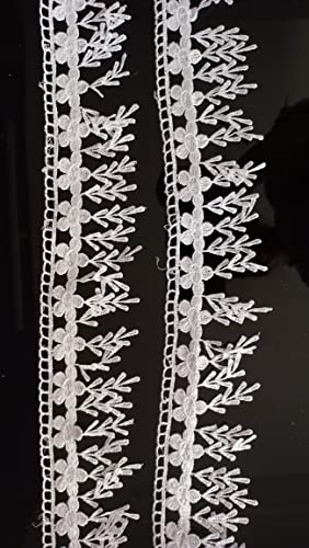 Image of White Laces for All Types of Fabrics (GPO Flower latkan) 5 Meter