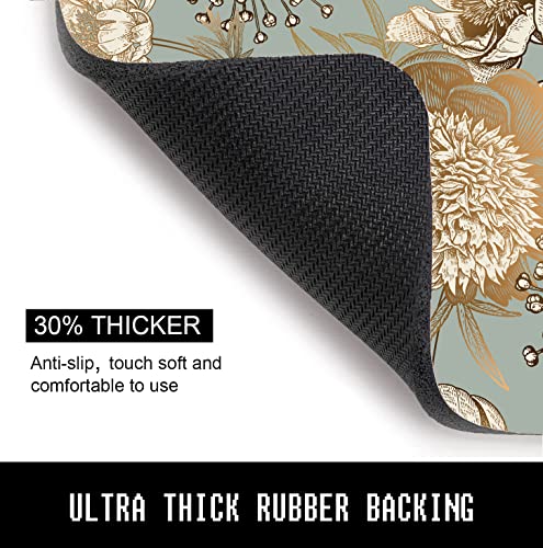 Niniubye Mouse Pad, 30% Thicker Retro Flower Bird Theme Computer Mousepad, Anti-Slip Rubber Mouse Mat With Stitched Edges For Gaming, Office, Laptop, Pc, Women, 8" X 10" Thick 5Mm, Bird Illustration #TOP2