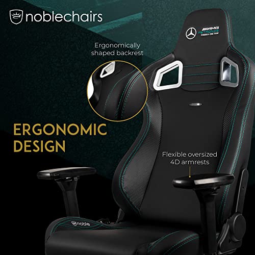Epic Gaming Chair, Sedia da ufficio, Sedia da ufficio, Hybrid PU Leather, Seduta ergonomica - Sedia da ufficio ergonomica, Formula One Team 2021 Edition - Sedia gaming - Immagine 3