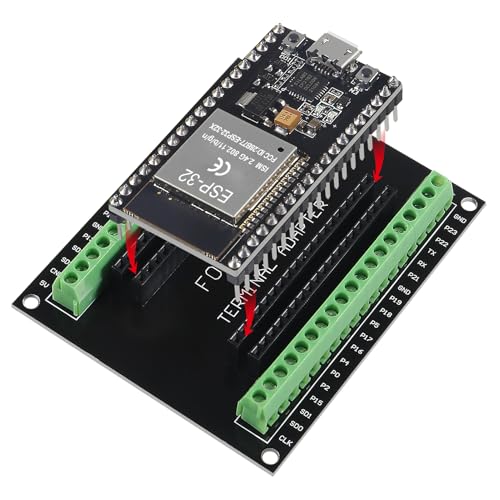 Image of 3 Set ESP32 ESP-32D Development Board CP2012 38Pin Micro Narrow Version WiFi + Bluetooth Microcontroller ESP32-DevKitC-32 Board with ESP32 Breakout Board GPIO 1 into 2 Terminal Screw Board