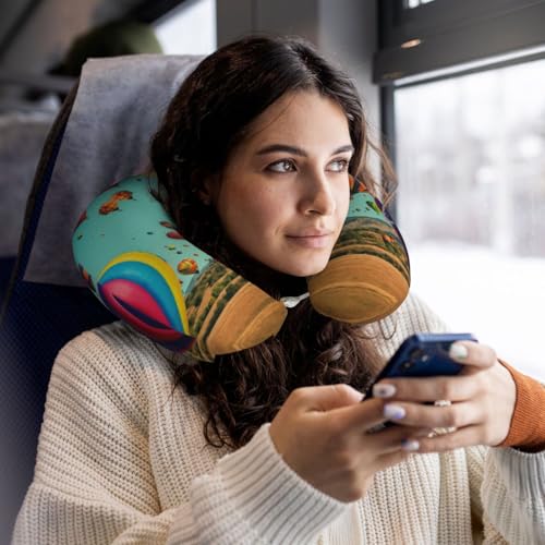 Almohada de viaje de espuma viscoelástica negra miniatura 6