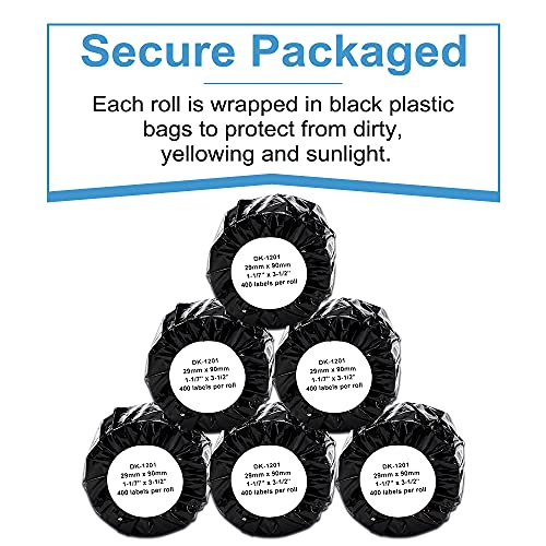 Colorwing Address Labels Compatible Dk-1201 Brother Labels 1.1" X 3.5", For Brother Ql-800 Ql-810W Ql-710W Ql Label Printers, Die-Cut 29Mm X 90Mm Dk Labels, 12 Rolls + 1 Frame #TOP7