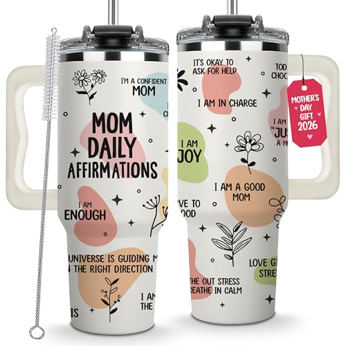 Mothers Day Gifts for Mom, Mom Daily Affirmations Tumbler 40Oz
