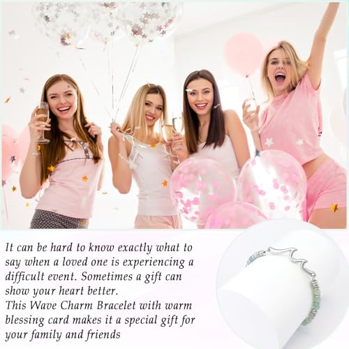 Birthday Gifts for Her Women, Unique Wave Bracelets for Happy Birthday 18th, 21st, 30th, 40th, 50th, 60th Birthday Gifts Ideas for Women Bestie Friend Sister Mom Daughter Wife Grandma Aunt4
