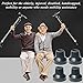 Quad Crutches Tips for Walking & Standing Stick Cane Replacement, Extra Stability, Rubber, 4 Pcs (1/2