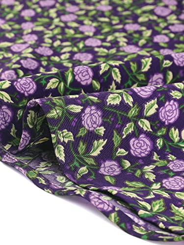 Image of Allegra K Women's Floral Printed Half Placket Above Knee Summer Sleeveless Belted Dress