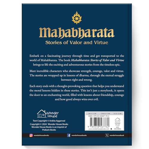 Image of Mahabharata - Stories Of Valor And Virtue | Indian Mythology, History & Folktales | Cultural Stories For Kids & Adults | Illustrated Book | Learn Moral Lessons From The Great Indian Epic