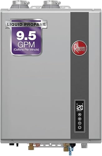 Miniatura 11 de Rheem - Calentador de agua de propano líquido sin tanque y con condensación, para interiores, hasta 6.8 GPM, 120,000 BTUs de agua caliente super