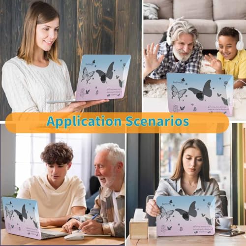 Funda para MacBook Air 15 M4 M3 M2 de plástico rígido con diseño de mariposas y protector de teclado 6