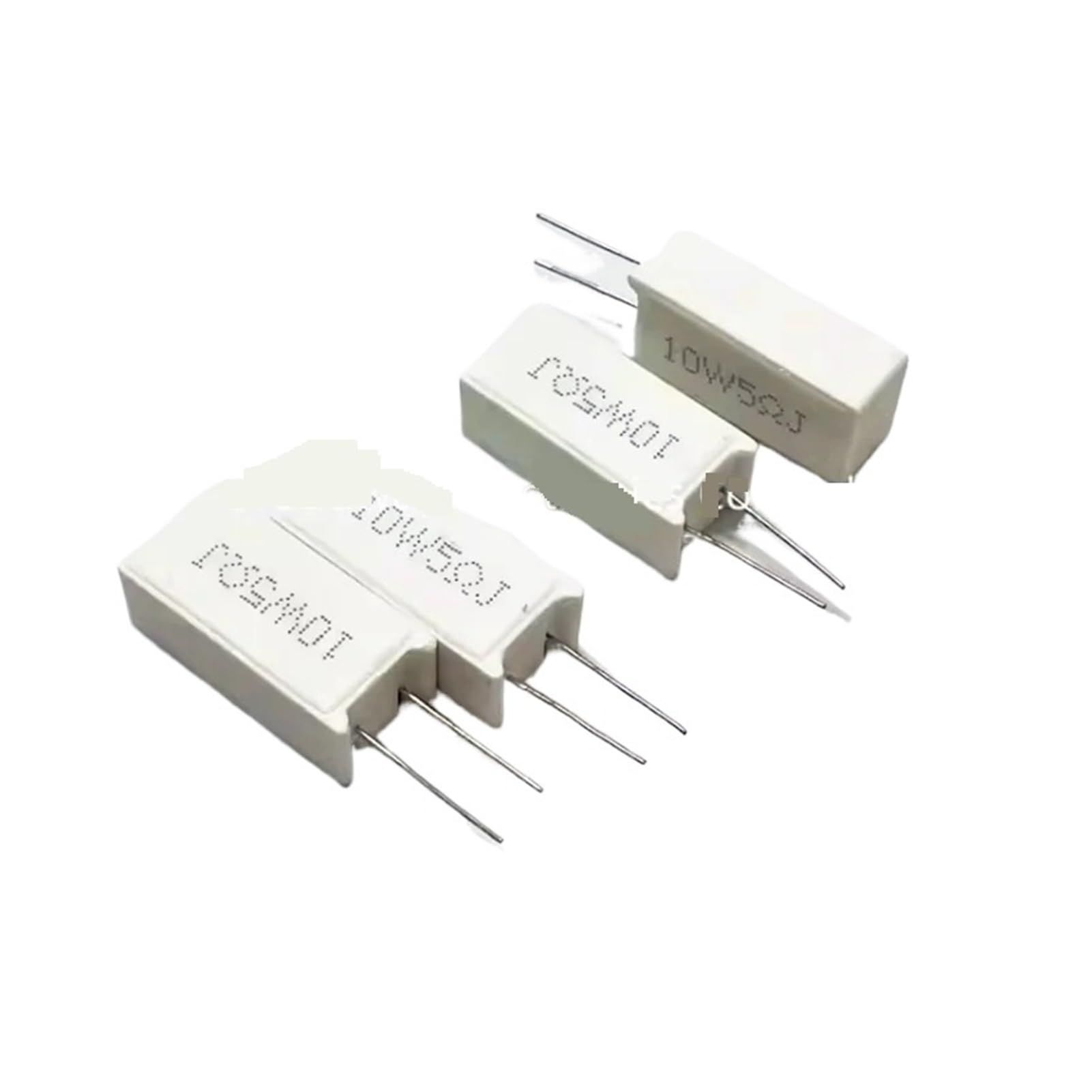 GUTUYEHKEA Cement Resistors 10PCS 10W 5% 13K 75K Ohm Vertical Ceramic Resistor For Power Supply(10W 10R)