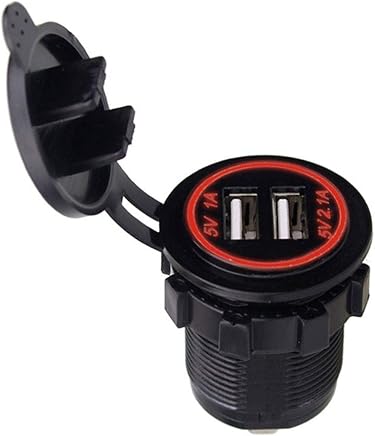 Ben-gi Cargador de Coche Universal USB para veh?culos DC12V-24V Impermeable con Doble Puerto USB Cargador de 2 Puertos z?calo de energ?a de 5V 2.1A / 1A Ben-gi Cargador de Coche Universal USB para veh?culos DC12V-24V Impermeable con Doble Puerto USB Cargador de 2 Puertos z?calo de energ?a de 5V 2.1A / 1A