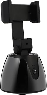 SHINEOFI Soporte Giratorio Inteligente para Smartphone Seguimiento Facial Material Duradero 360 para Transmisión y Grabación de Videos Estante para Teléfono Color Negro