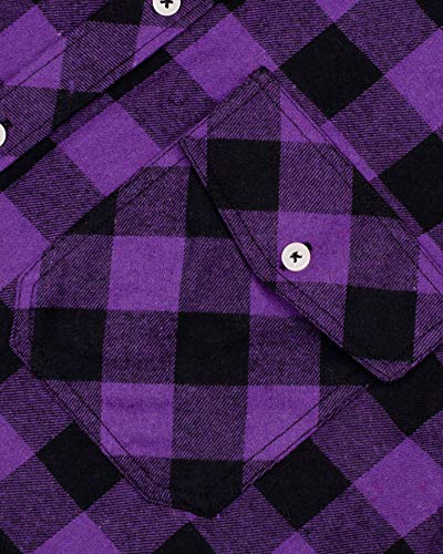 Image of Alimens & Gentle Men's Button Down Regular Fit Long Sleeve Plaid Flannel Casual Shirts