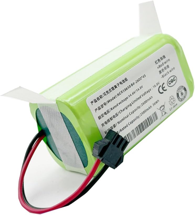 14.4V 14.8V 2600mAh Sweeping Machine Replacement Vacuum Cleaner Lithium Battery Rechargeable Sweeper Robot Backup Replacement Battery
