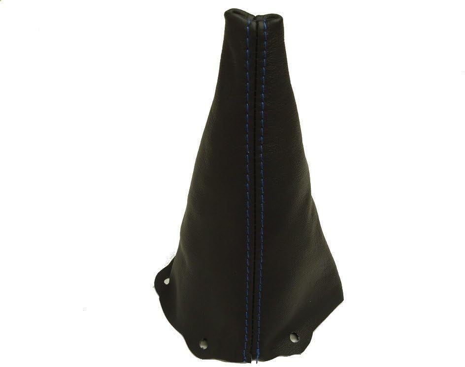 Ltd for Mini Cooper R50 R53 S-One 2001-2006 Manual Shift Boot Black Italian Leather with Blue Stitching