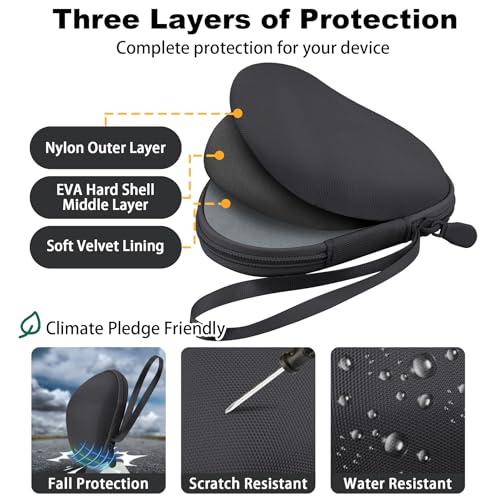 Image of co2CREA Hard Travel Case Replacement for Logitech G604 Lightspeed Wireless Gaming Mouse (Black Case)