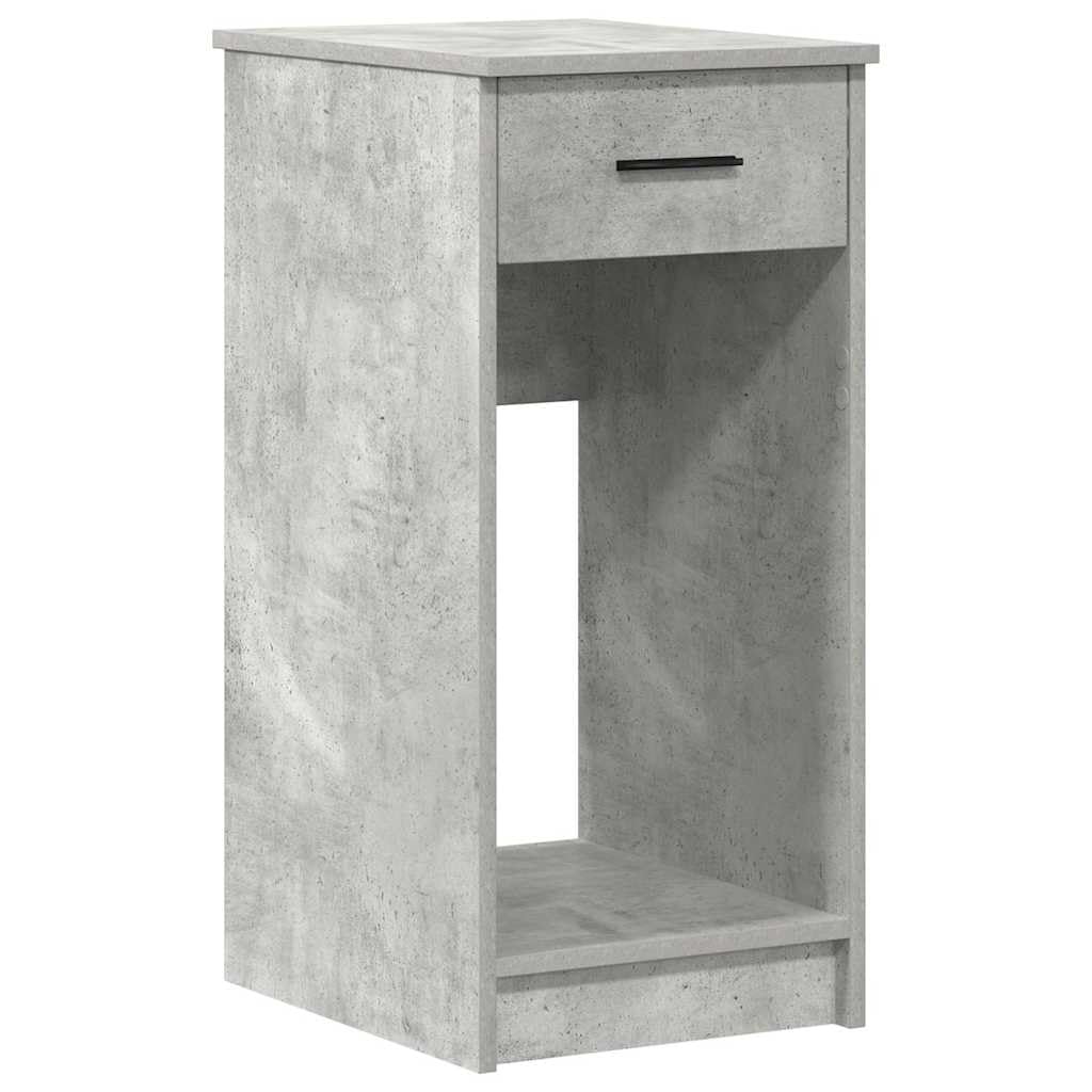 Tour d'ordinateur avec tiroir gris ciment 35 x 45 x 77 cm