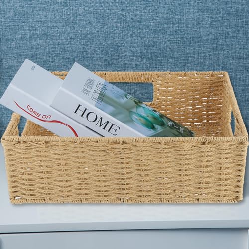 Panier en rotin beige pour linge et articles divers de maison - 8