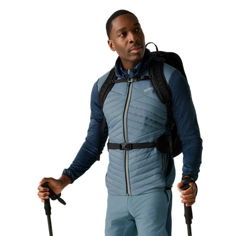 Regatta Mens Andreson Marl Hybrid Quilted Jacket Water Repellent Insulated Walking Coat