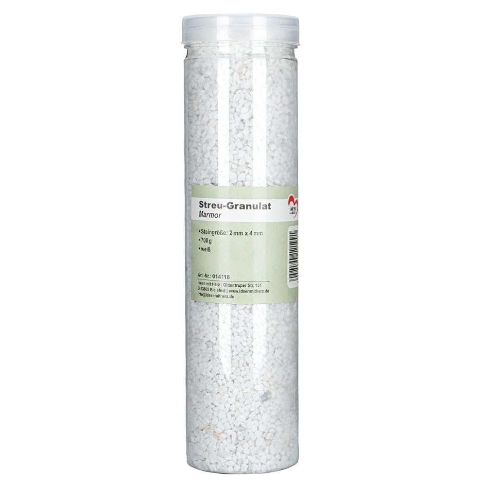 Ideen mit Herz Scattering Granules | Marble | Stone Size: 2 mm to 4 mm | White-image-47