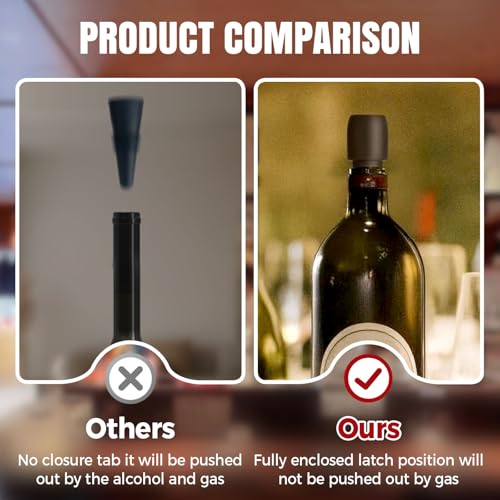 Image of Silicone Wine Stopper for Wine Bottles, 2025 New Wine Stoppers for Wine Bottles, Seal Bottle Cover for Beer Champagne, Glass Bottle Sealer Covers Wine Stoppers for Home Use (12, All)