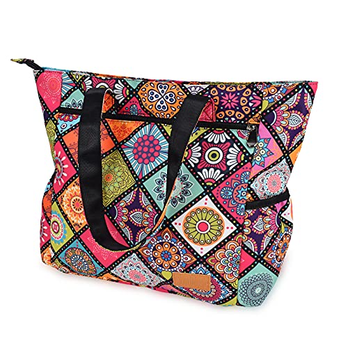 CLOUDMUSIC Shoulder Tote Bag For Women Fashion Multi-functional Bag Daily Shopping Travelling Sports Fitting Hiking(Bohemia Pattern 2) by CLOUDMUSIC - Used condition - US$17.94