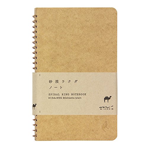 Midori carnet A6 Camel à spirales pour l'organisation de bureau