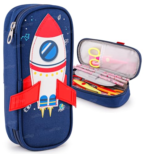 Image of Zest 4 Toyz Pencil Pouch for Boys for School | 3D Cover EVA Space Theme | Compass Box Organizer | Large Capacity Pencil Pouch Bag | Premium Stylish Pen Holder Pencil Box for Kids | Return Gifts