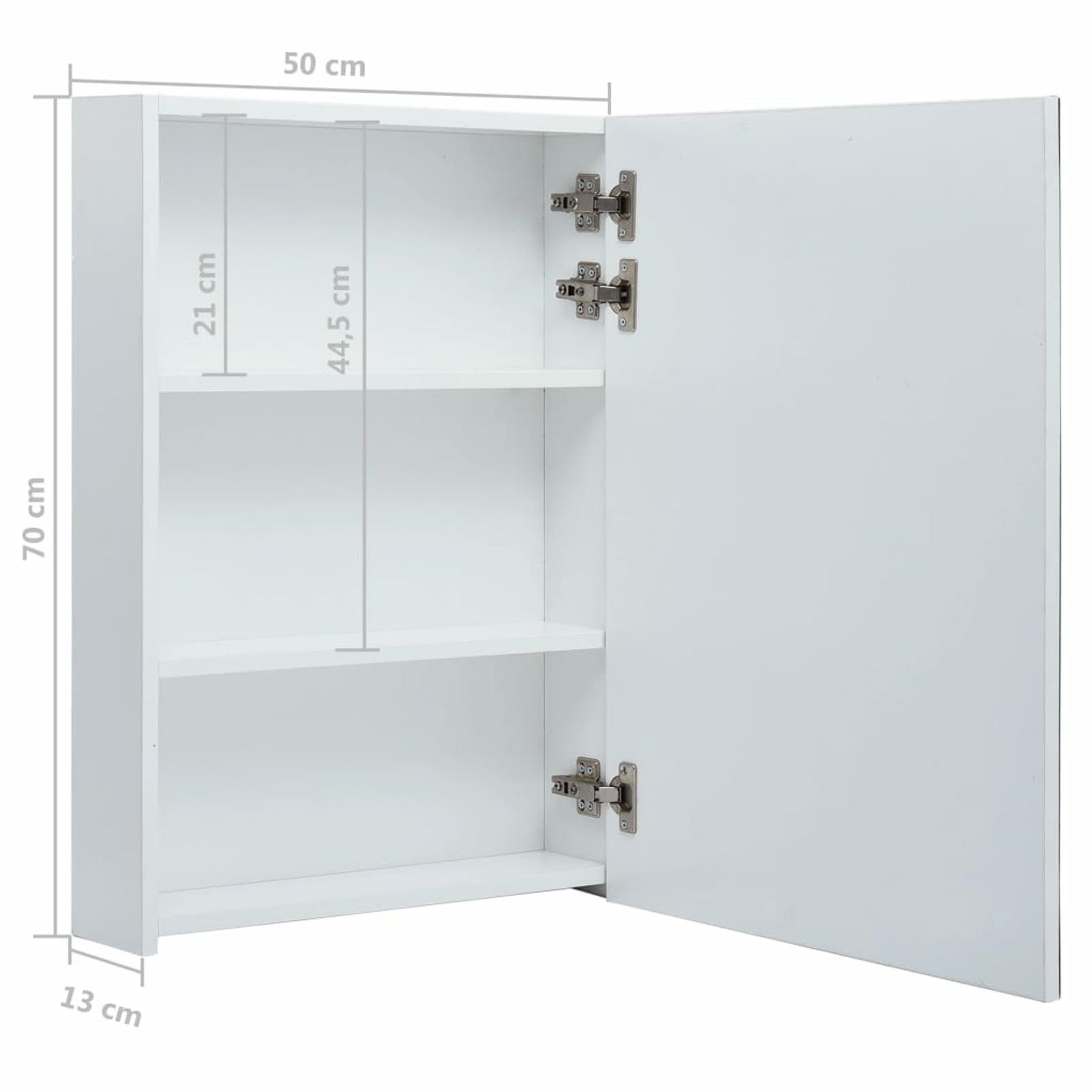 Mueble de baño con Espejo LED 50x13x70 cm Mueble Bajo Lavabo Armario Bajo Lavabo