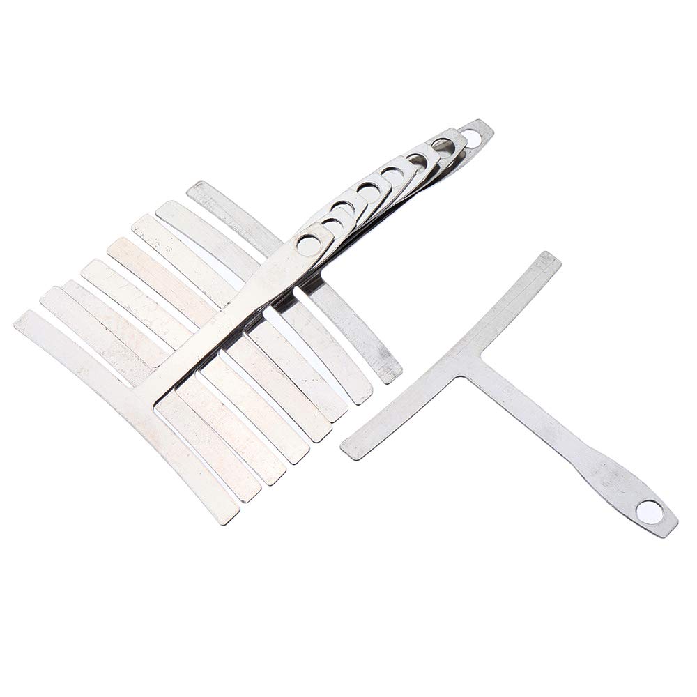 VIDOO 14 Pièces Wsmith Guitare Basse Chaîne Outils De Mesure Kit D'Outils Luthier 9 Règle en Forme De T 4 Règle Radiante 1 Règle De Hauteur De Chaîne