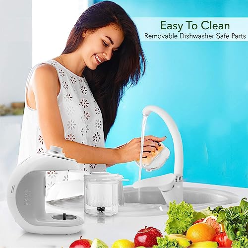 NutriChef Baby Food Maker | 2-in-1 Steam Cooker & Puree Blender | Adjustable Steam Timer | Blend Organic Food for Babies, Infants & Toddlers | Includes Dishwasher Safe Steam Basket & Bowl by Nutrichef - Image 4