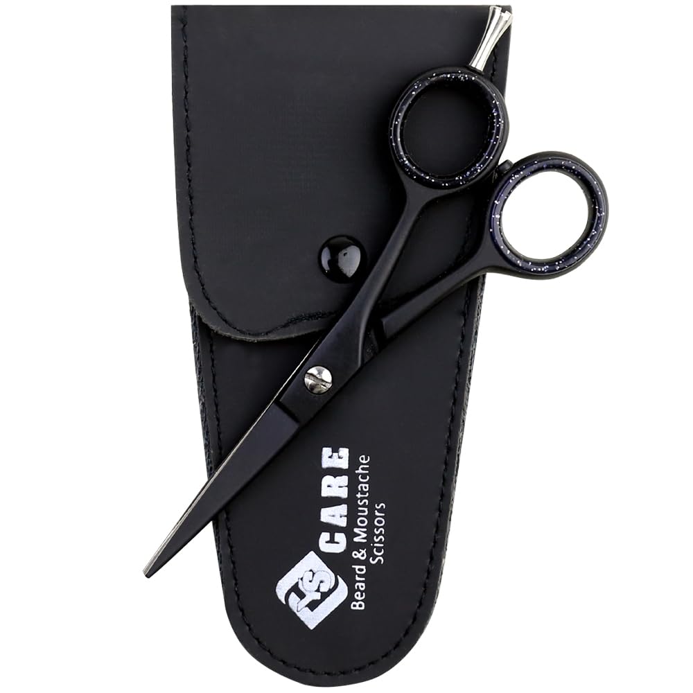 YSCARE Barba e baffi Forbici Forbici per capelli Premium da barbiere Forbici da parrucchiere da taglio per capelli extra affilate Acciaio inossidabile (5")