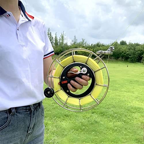 Kite Line Reel Winder 9 inches(Dia) Smooth Rotation Ball Bearing Tool Stainless Steel Winding Reel Grip Wheel Handle with Kite Line for Aldults/Teens - Image 6