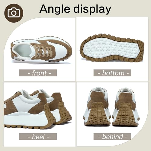 Women's Fashion Sneakers Platform Casual Height Increasing Walking Shoes Retro Running Shoes Outdoor Non-Slip Sports Casual Shoes Women's Chunky Sneakers3