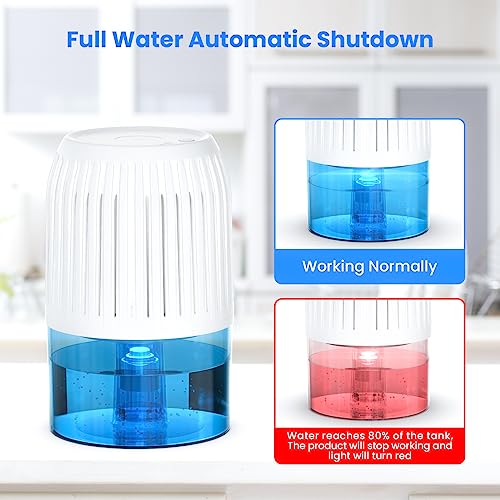 36Oz Upgraded Small Dehumidifiers For Home, Ddvival Dehumidifiers For Bathroom (320 Sq.ft),With Auto-Off＆7 Color Led Lights,Quiet Energy Saving Mini Dehumidifiers For Bedroom Room Rv Basement Closet #TOP4