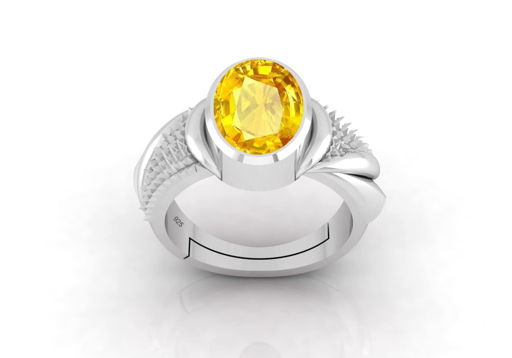 Sidharth Gems Natural Certified Yellow Sapphire (Pukhraj) 12.00 Carat Astrological Gemstone Pure Sterling Silver 925 Adjustable Ring for Men and Women (B09P3Q1ZVH) Amazon Price History, Amazon Price Tracker