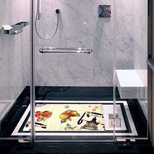 Tapis de bain antidérapant avec trous de drainage et ventouses