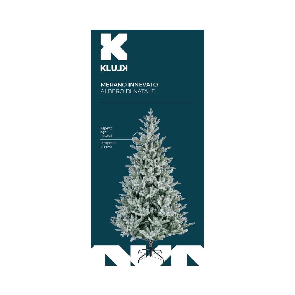 Albero Di Natale Merano Innevato 180 cm, Diametro 112 Cm