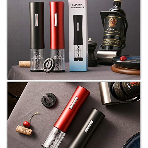 KKmoon Abridor de vinho elétrico, abridor de saca-rolhas elétrico automático e recarregável (aço ino