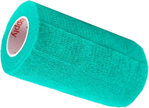 Miniatura 52 de Cinta adhesiva para veterinarios (negro) (paquete de 2) (4 pulgadas x 15 pies), autoadhesiva, adherente, cohesiva, flexible, autoadhesiva, rollo