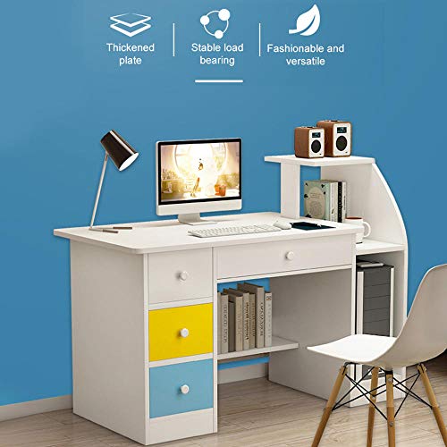 Simpleness Laptop Computer Desk with Drawer Shelf Office Home Modern Small Desk