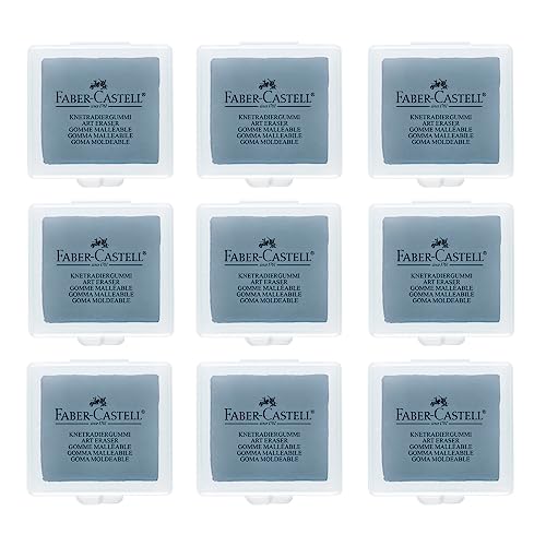 FABER-CASTELL 205051 - Gomme à tracer Art Eraser 127220, gris, 9 pièces
