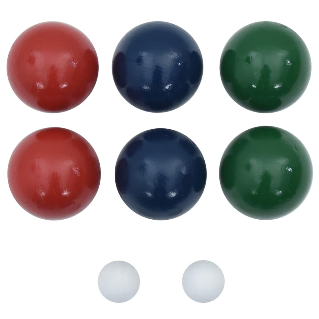 Homgoday Juego de Petanca con Bolsa de Transporte 8 pzas Madera de Pino Juegos sobre Hierba