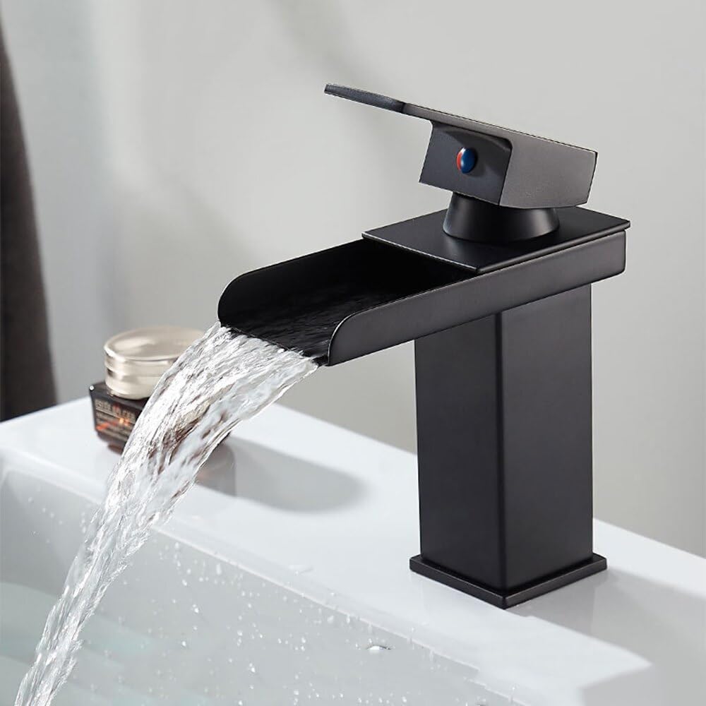 Mitigeur cascade de salle de bain robinet en laiton argenté pour évier
