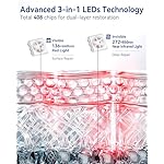 KingPavonini Red Light Therapy for Body, 2-in-1 Red Light Therapy Lamp Convertible to Wearable Belt, 9 Modes, 660nm Red & 850nm Infrared Light Therapy for Face Back Waist Knee, Mucsle Recovery - Image 4