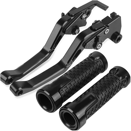 DOUKI for Kawasaki for VERSYS 650 Cc ABS 2015 2016 Motorcycle Handlebar Adjustable Brake Clutch Levers Grips Handle Lever (Color Black)