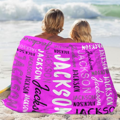 Personalized Name Blanket Customized Baby Blankets for Girls Boys Adults Monogrammed Blankets and Throws Christmas Birthday Mothers Fathers Valentines Day Gift